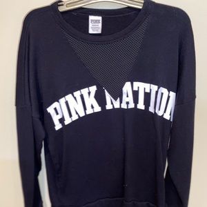 PINK sweatshirt w/ mesh front